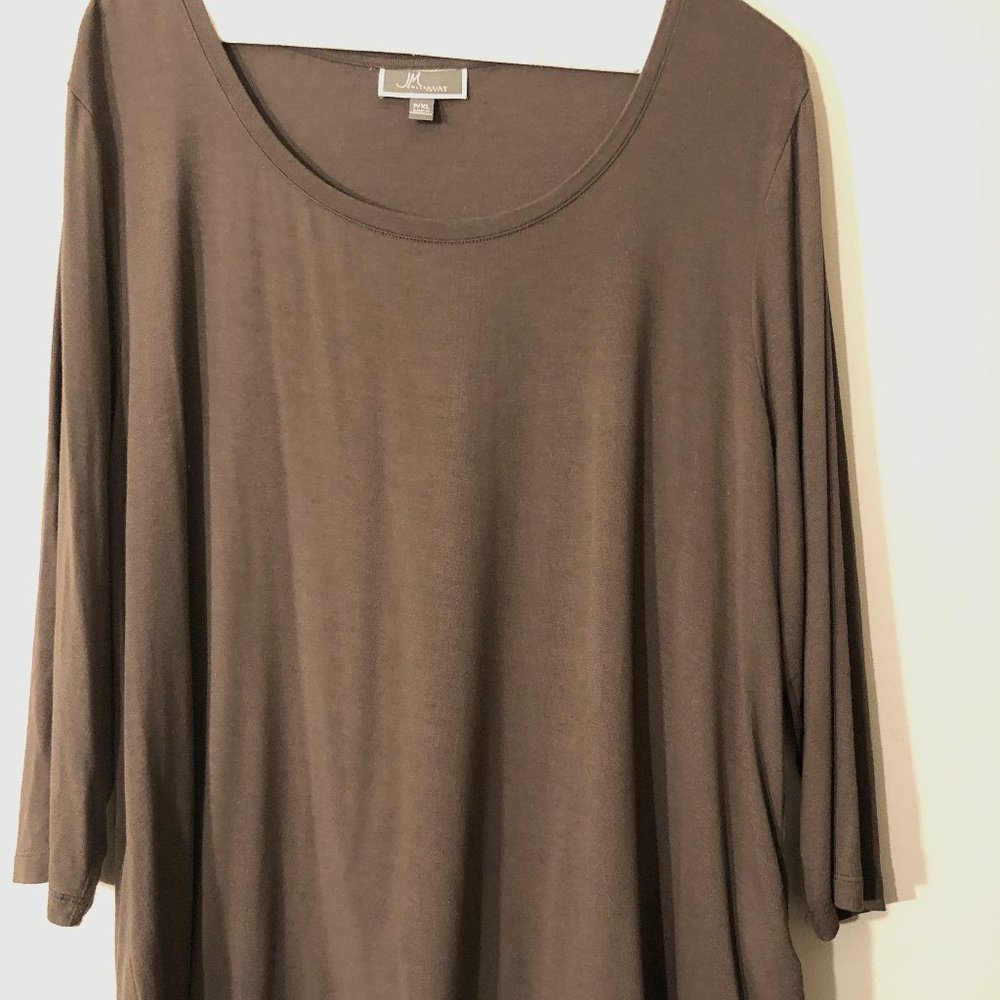 JM Collection PXL Brown Ladies Top